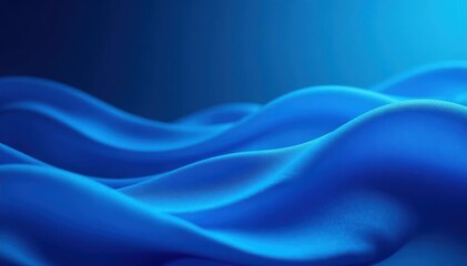 Deep blue wavy backdrop, ethereal and flowing lines, ink, art