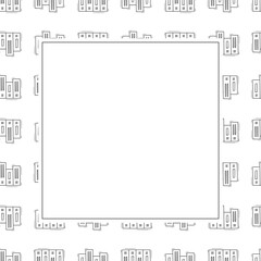 school frame. doodle education square frame. hand drawn school and education frame background. school background