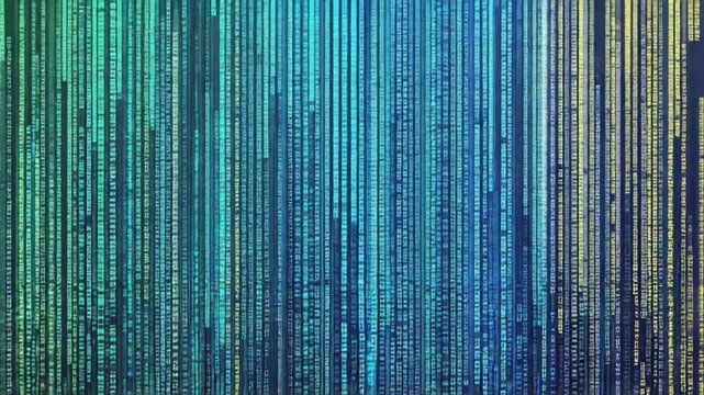 Seamless Ultra HD footage of flowing binary code, perfect for tech-inspired projects and data visualization.
