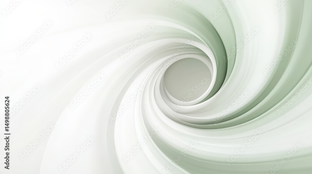 Poster abstract light green swirl background with smooth curves and lines