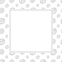 school frame. doodle education square frame. hand drawn school and education frame background. school background