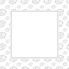 school frame. doodle education square frame. hand drawn school and education frame background. school background