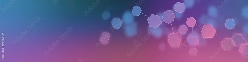 Poster abstract background design with interconnected hexagonal shapes.