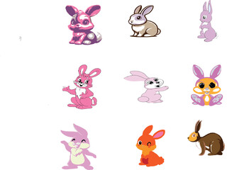 Obraz premium RABBIT,Colour Rabbit
