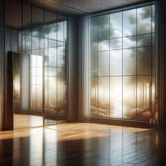 in the Window A reflection in