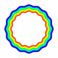 Vibrant rainbow waves, minimalist abstract illustration