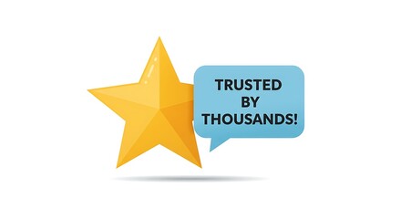 Obraz premium Star with comment bubble 