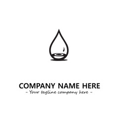 Water drop logo company design vector illustration