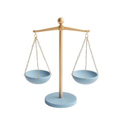 Elegant gold and blue scales graphic isolated on white background