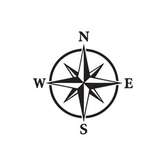 compass on a white background