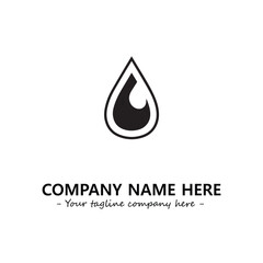 Water drop logo company design vector illustration