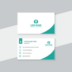 Modern and simple business card design Modern presentation card with company logo Vector business card template Visiting card for business and personal use Vector illustration design