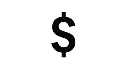 dollar sign on white background