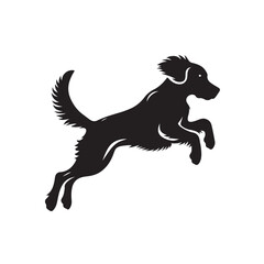 Dog Jumping Silhouette Art