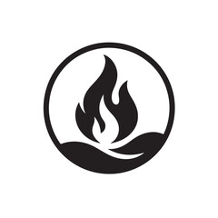 Fire Flames Natural Flow Logo