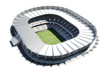 Stadium architecture outdoors football  isolated on white background PNG