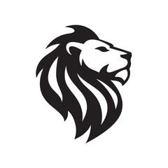 Lion Head Flame Mane Silhouette