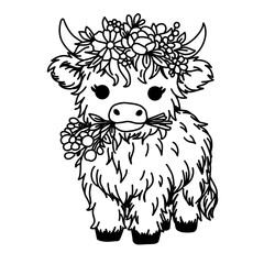 vector illustration of a cow