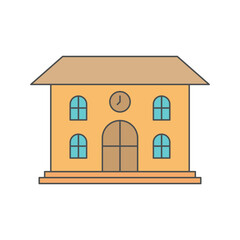 Fototapeta premium vector illustration of a building
