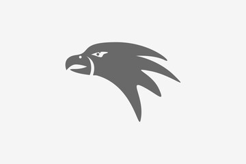 eagle head silhouette simple logo 