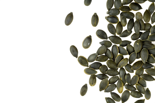 Roasted pumpkin seeds isolated on a white background png ai generated - Powered by Adobe
