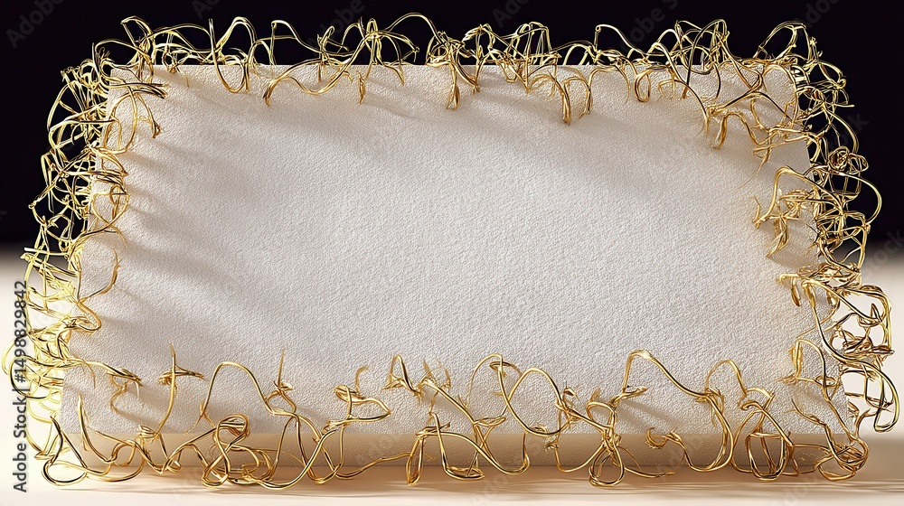 Poster abstract textured surface with golden threads