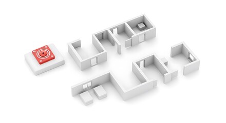 Obraz premium House parts illustration isolated