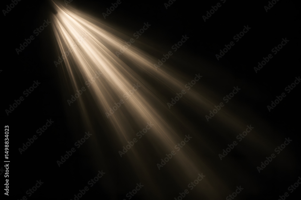 Poster illuminated rays: a captivating display of light emanating from a single source, creating a dramatic