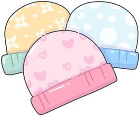 Clip art of a baby hat for decoration