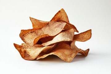 Fototapeta premium Crispy tortilla chips piled high, perfect for snacking and sharing during gatherings or casual meals at home