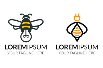 Electric buzz minimal modern logo
