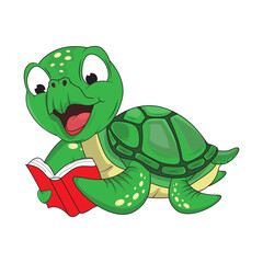 Cute Turtle Animal Cartoon Illustration