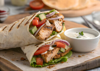 Mouthwatering Shawrma is served 