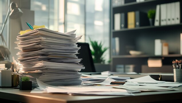 A mountain of crumpled papers