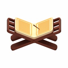 wooden chair icon 3D