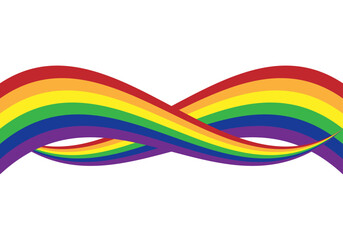 Bandera LGBTIQ+ retorcida y ondulada