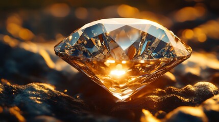 A diamond set in a rough area but reflecting the sunlight beautifully.
