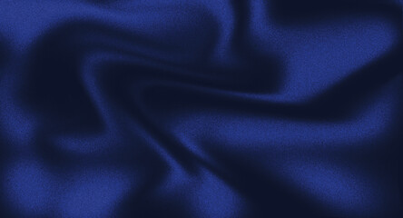 Elegant flowing deep blue fabric with textured surface and subtle light effects