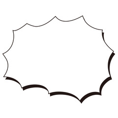 シンプルな手書き吹き出し ベクター