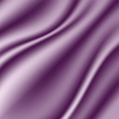 Creative purple wave cloth or fabric on white background