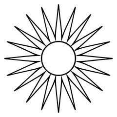 Abstract Black and White Sunburst Design Element