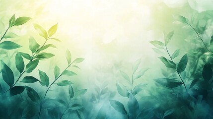 Embracing the serenity of nature s awakening a dreamscape of flourishing green leaves bathed in soft light creating a