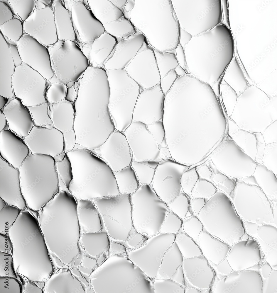 Poster abstract white textured surface resembling bubbles or foam patterns