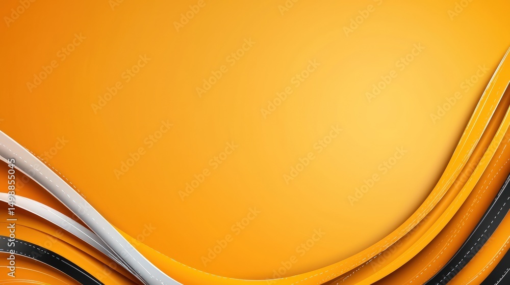 Aufkleber abstract orange gradient background with layered wave design for modern creative projects