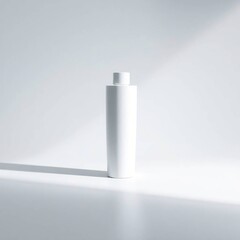 Elegant White Cosmetic Bottle Mockup Perfect for Branding and Product Design