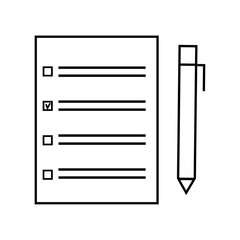 Fototapeta premium Form,document with pen icon design