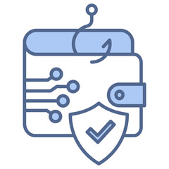 Identity Theft Protection Blue Icon