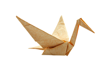 Origami paper crane in traditional style