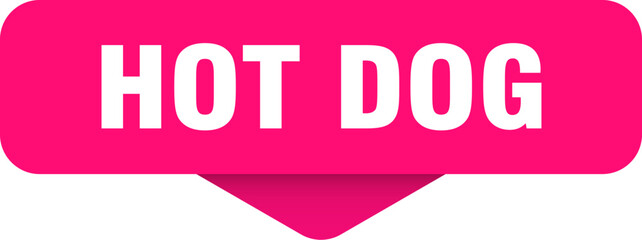 hot dog sticker. hot dog sign on transparent background