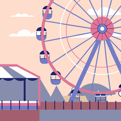vector illustration of modern building